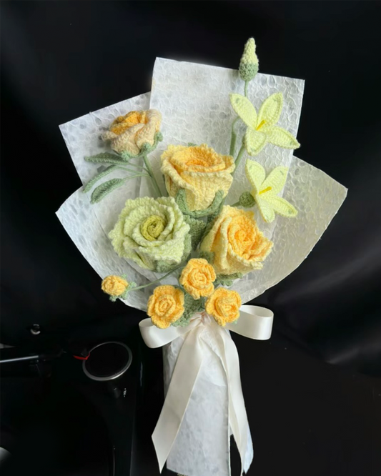 Customers Bouquet Handmade Crochet Flower Bouquet Gift